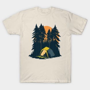 Camping tent in the forest T-Shirt